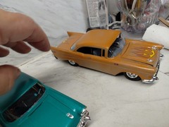 Model Junkyard/parts Plastic Custom Vintage Car Lot Of 7 Custom -57 Chevys