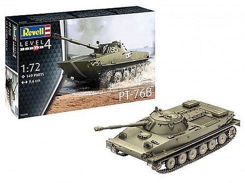 Revell-Germany PT-76B Tank – Plastic Model Military Tank Kit – 1/72 Scale