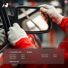 A-Premium Right Passenger Side Non-Heated Mirror Glass with Backing Plate