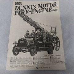 1914 Dennis Motor Fire Engine Large 1/16 Scale Entex # 8473 Partially Assembled