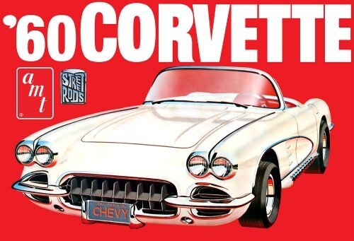 AMT 1/25 1960 Chevy Corvette Plastic Model Kit #1374
