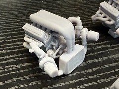 1/16 Twin Turbo Ford Windsor Engine 12k 3D Printed