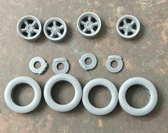 1/24 Scale:”Torq Thrust Wheels For Trans Am Race Series”W/ Goodyear Racing Slick