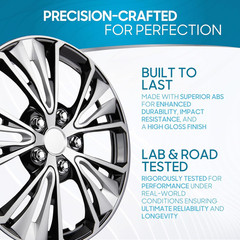16 Inch Hubcaps Set of 4 – OEM Replacement Snap-On Wheel Rim Covers – Universal