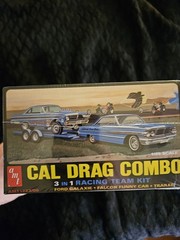 CAL DRAG COMBO MODEL KIT AMT 1/25 SCALE INCLUDES FORD GALAXIE & FALCON FUNNY CAR
