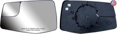Replacement Driver Left Side Door Mirror Glass Flat Heated with Convex Blind
