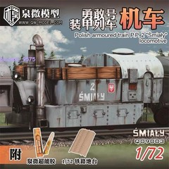 1/72 Scale Polish Brave Armored Train Static Figure Gun Carriage Locomotive