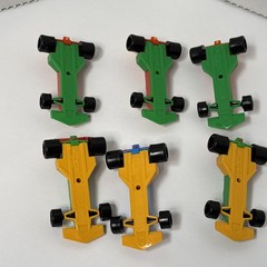 Lot Of 6 1970’s Bruder Plastic Miniature Formula 1 Race Car Made In Germany