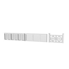 1/144 12mm Miniature Military Props Scenery Fence Gate Removable Barrier Fence