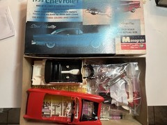VTG 1963 Monogram 1ST Release 1955 Chevrolet Bel Air Kit # PC83:198 Some Painted