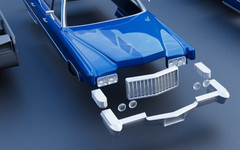 ABS-LIKE RESIN 3D PRINTED 1/25 1970 CADILLAC FLEETWOOD BROUGHAM WAGON KIT