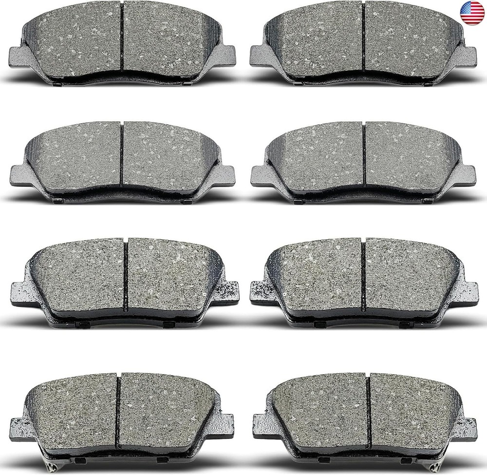 evkingauto D1202 D1284 8pcs Front Rear Ceramic Brake Pads Sets Fit For Hyundai