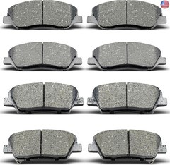 evkingauto D1202 D1284 8pcs Front Rear Ceramic Brake Pads Sets Fit For Hyundai