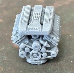 Resin “Lincoln 5.0” Modern Engine for scale model cars, 1/24 1/25