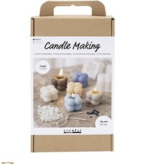 Craft Kit Candle Making, Warm Beige, Cream, Light Blue, Soy Candles, 1 Pack