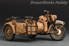 Award Winner Built Schuco Diecast 1/10 BMW R75 Motorcyle Sidecar DAK+Rebuilt