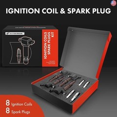 A-Premium Ignition Coils and Spark Plugs Kits Compatible with Ford F-150,