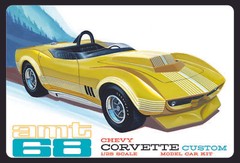 1/25 AMT 1236 1968 CHEVY CORVETTE ROADSTER CUSTOM 2 in 1 plastic model kit