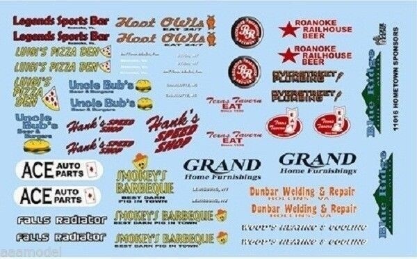 Gofer Racing 11016 x 1/24-1/25 Hometown Sponsor Logos #1 decals