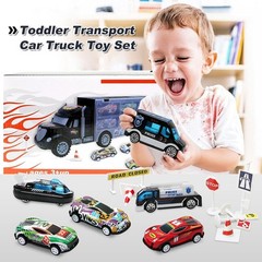 Toddler Toys for 3-4 Year Old Boys,Large Transport Cars Carrier Set Black