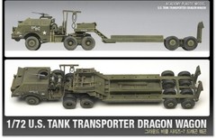 Academy 1/72 US Tank Transporter Dragon Wagon Trailer Plastic Model Kit #13409