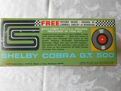 1968 Shelby Cobra GT500 AMT 1/25 kit number T296 200 with record inside vintage