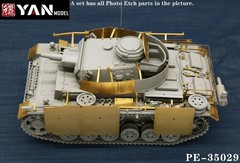1/35 Panzer III Ausf.N Full Brass PE Set w/Schürzen Upgrade Set for Takom 8005