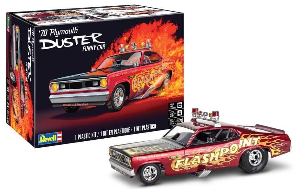Revell 1/24 1970 Plymouth Duster Funny Car Plastic Model Kit 14528