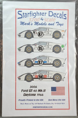 1/32 Decals Ford GT Mk II Daytona 1966 Starfighter Decals #3006