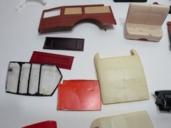 ✨VINTAGE✨ Model Kit Junkyard Graveyard Car Parts LOT Of Car Hoods Hard Tops Door