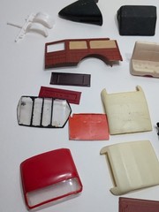 ✨VINTAGE✨ Model Kit Junkyard Graveyard Car Parts LOT Of Car Hoods Hard Tops Door