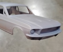 3D Printed 1/25 1968 Ford Mustang Coupe Hardtop Notchback Body Only