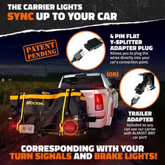 60 In. X 24 In. X 14 In. High Rail Hitch Cargo Carrier with Rear Lights, 30 Cu.