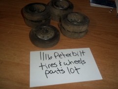 Peterbilt 359 Conventional Monogram 1/16 Kit assembled tire/wheel Junkyard lot .