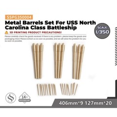 SSPG350004 Barrels For USS North Carolina Class Battleship 406mm*9 127mm*20