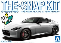 The Snap Kit Series Nissan RZ34 Fairlady Z Brilliant Silver Pre-Colored Plastic