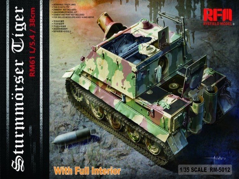 Ryefield-Model 1/35 5012 Sd.Kfz.181 Sturmmorser tiger w/Full Interior