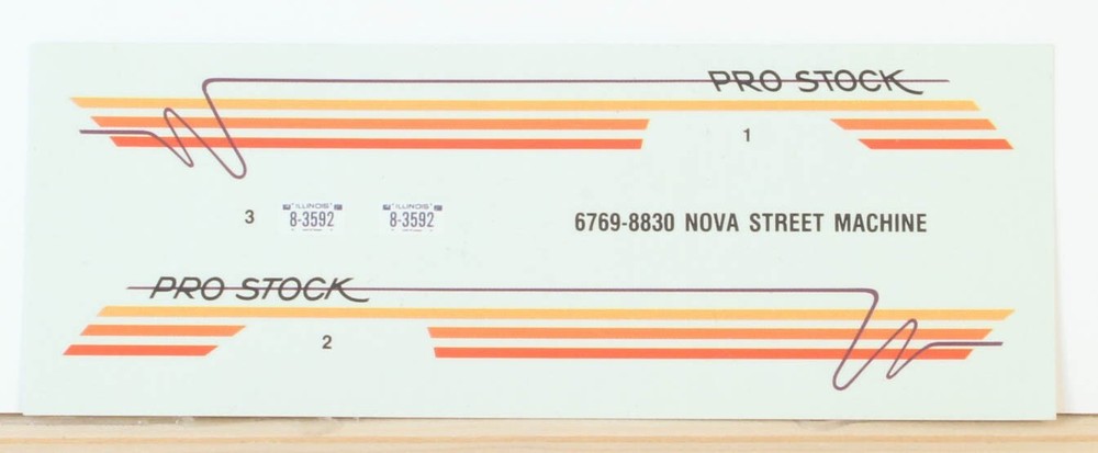 Model kit Decal Sheet Nova Street Machine unused P19