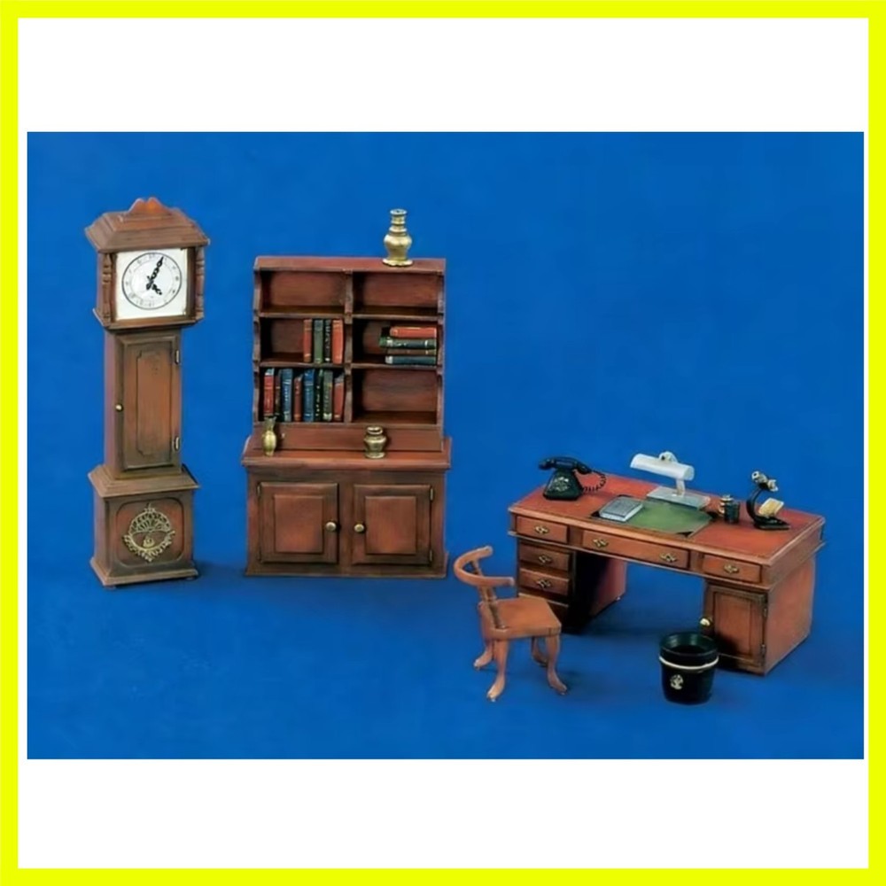 1/35 Scale Die-Cast Resin Model Assembled Kit 1930/1940’s Office Furniture Di…