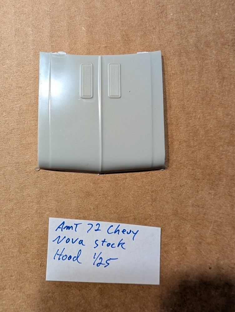 AMT 72 CHEVY NOVA STOCK HOOD NEW! 1/25