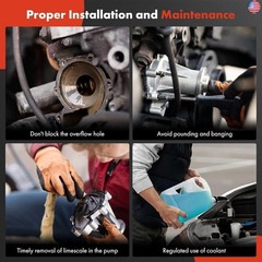 A-Premium Engine Water Pump W/Pulley [DOHC, 6Cyl 3.5L 3.7L] Compatible with