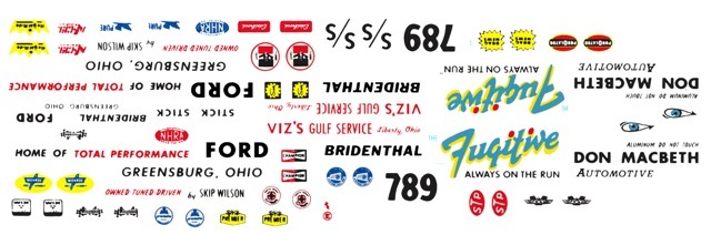 SKIP WILSON “THE FUGITIVE” Ford Thunderbolt 1/18th Scale Decals
