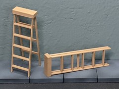 1/24 1/25 Scale Ladder – For garage/repair workshop G scale diorama (set of 2)