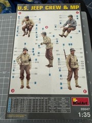 Miniart 1/35 Scale U.S. Jeep Crew & MP Model Kit #35047 Open Box!