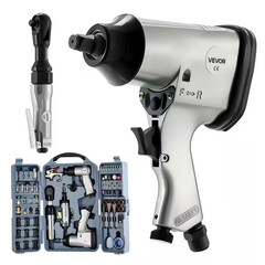 71-Piece Pro Air Tool Kit, 1/2 In. Air Impact Wrench, 3/8 In. Ratchet, 1/2 In. D