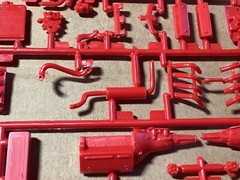 1 25 scale model parts Little Red Wagon Engine Parts Lot No Box