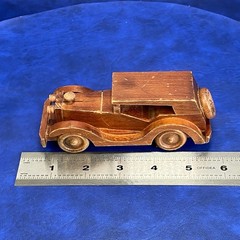 Vtg Wood Old Time Car Model 20s – 30s Style Auto Collectible Wooden Automobile