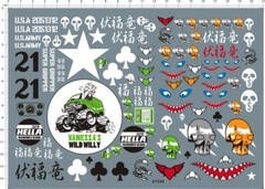 Water Slide Decal for 1/10 model car 61358