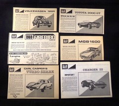 Vintage Model Car Junkyard lot instruction MANUALS AMT Monogram MPC TRANTULA