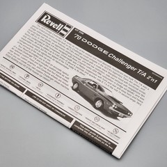 Revell 1/24 70 Dodge Challenger T/A 85-2596 Decal Booklet Only